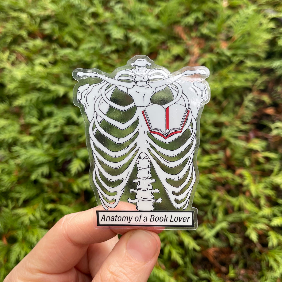 Anatomy of a Book Lover Clear Sticker
