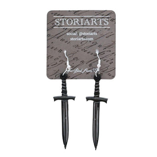 Sword Acrylic Earrings - Black