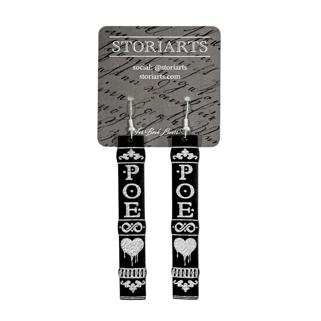 Edgar Allan Poe Leatherette Earrings