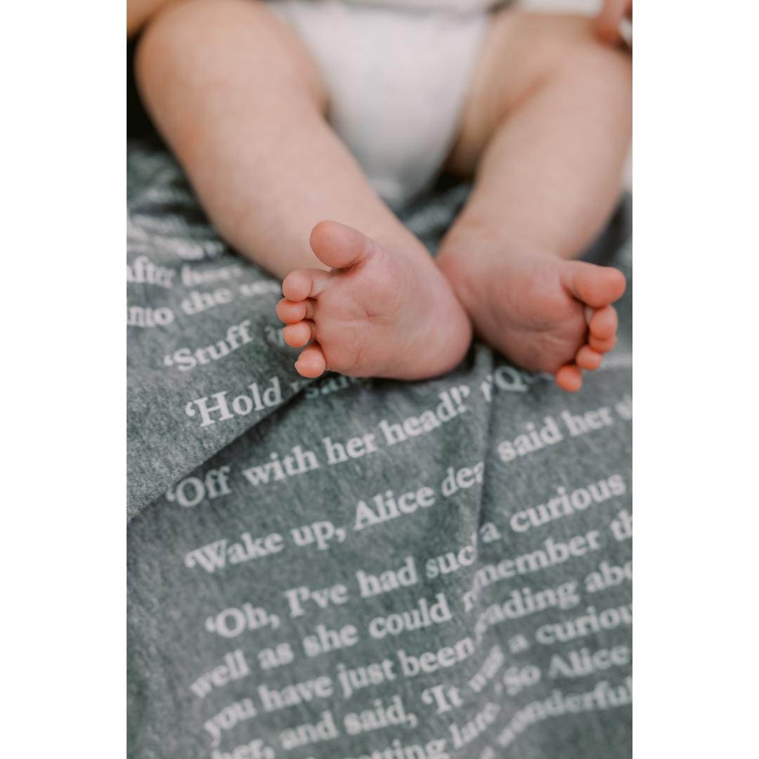 Alice in Wonderland Storybook Baby Blanket