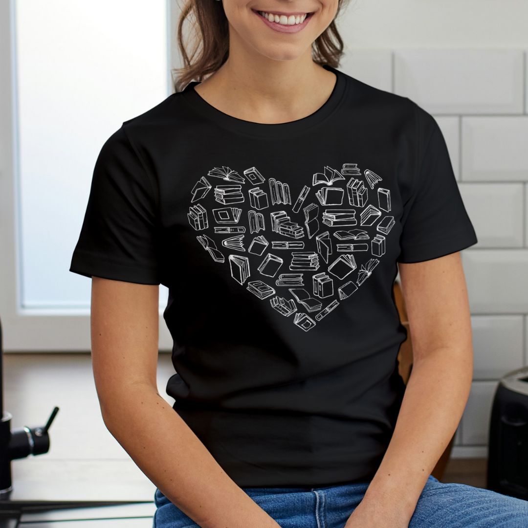 I Heart Books Unisex Tee