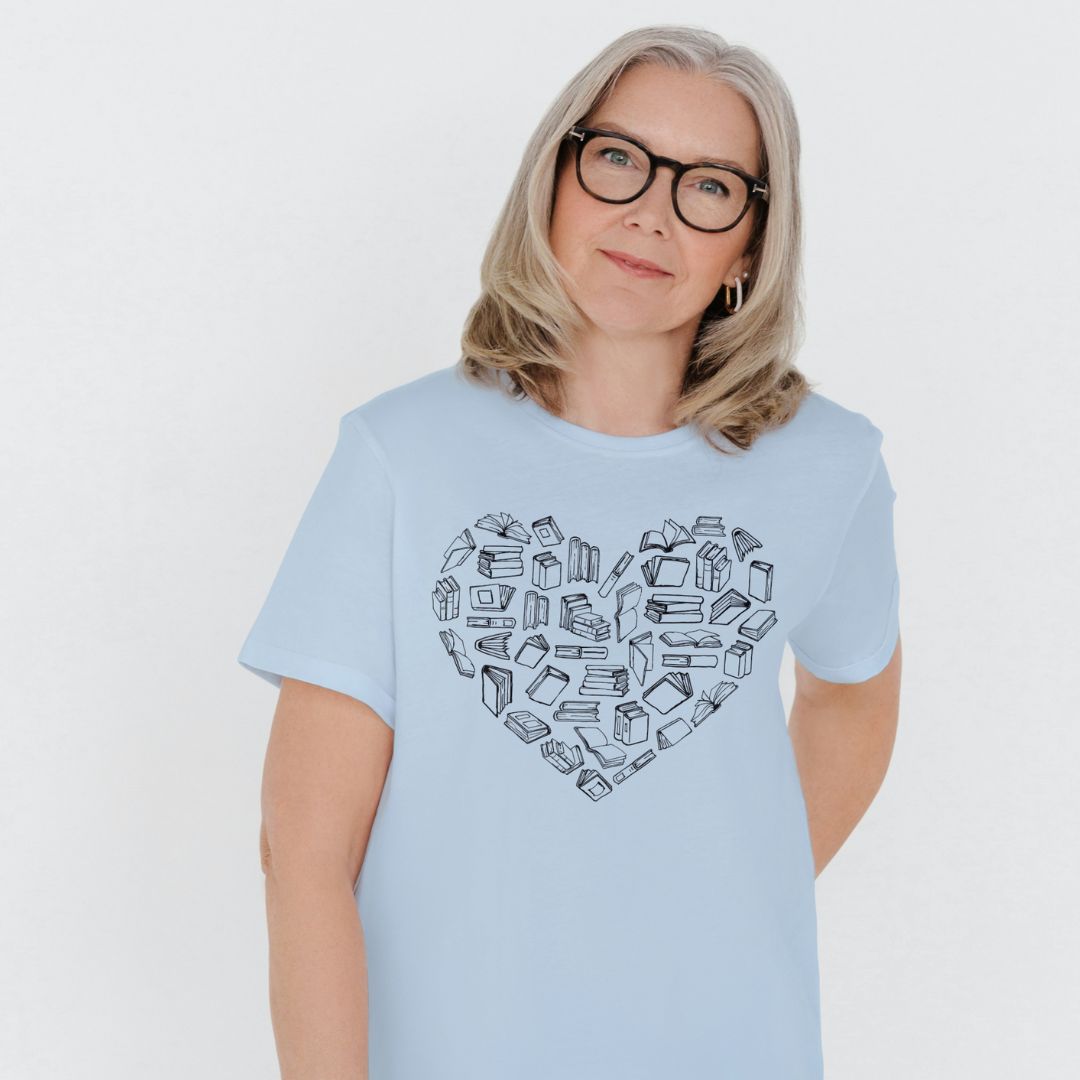 I Heart Books Unisex Tee