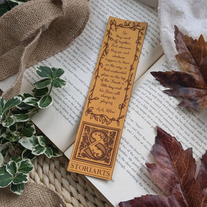 A. A. Milne Leather Quote Bookmark