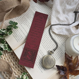 Mr. Darcy Leather Quote Bookmark