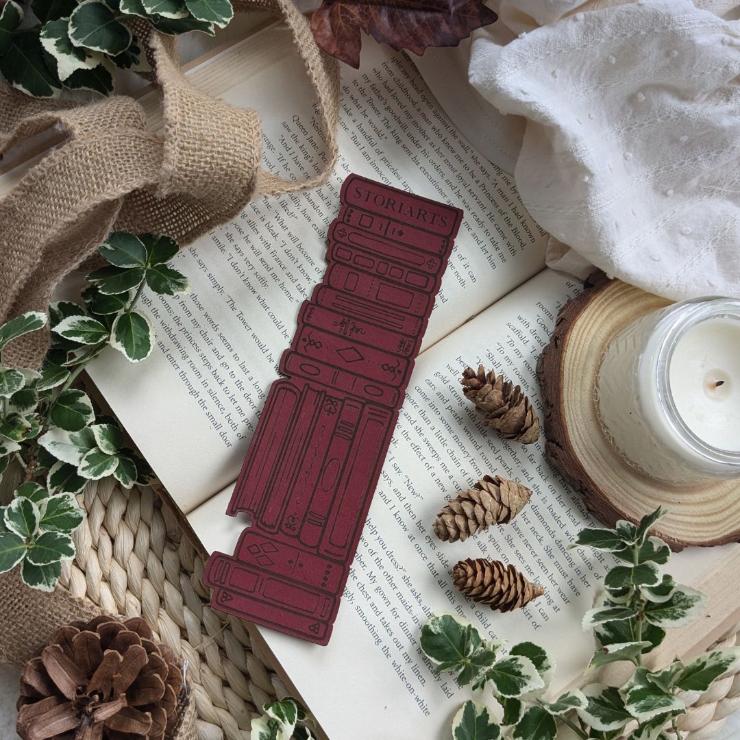 Bookshelf Leather Bookmark