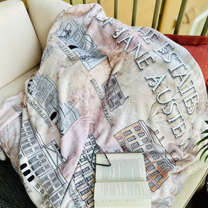 Austen Estates Sherpa Fleece Book Blanket