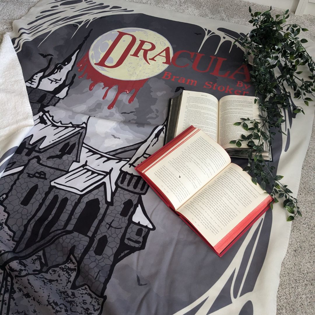 Dracula Sherpa Fleece Book Blanket