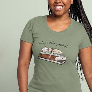 Curl Up with a Good Book Women's Tee