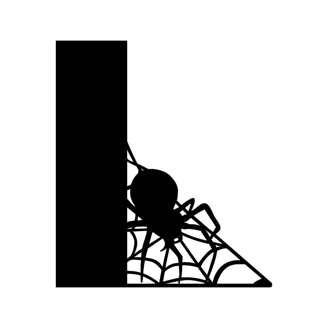 Spiderweb Bookshelf Silhouette