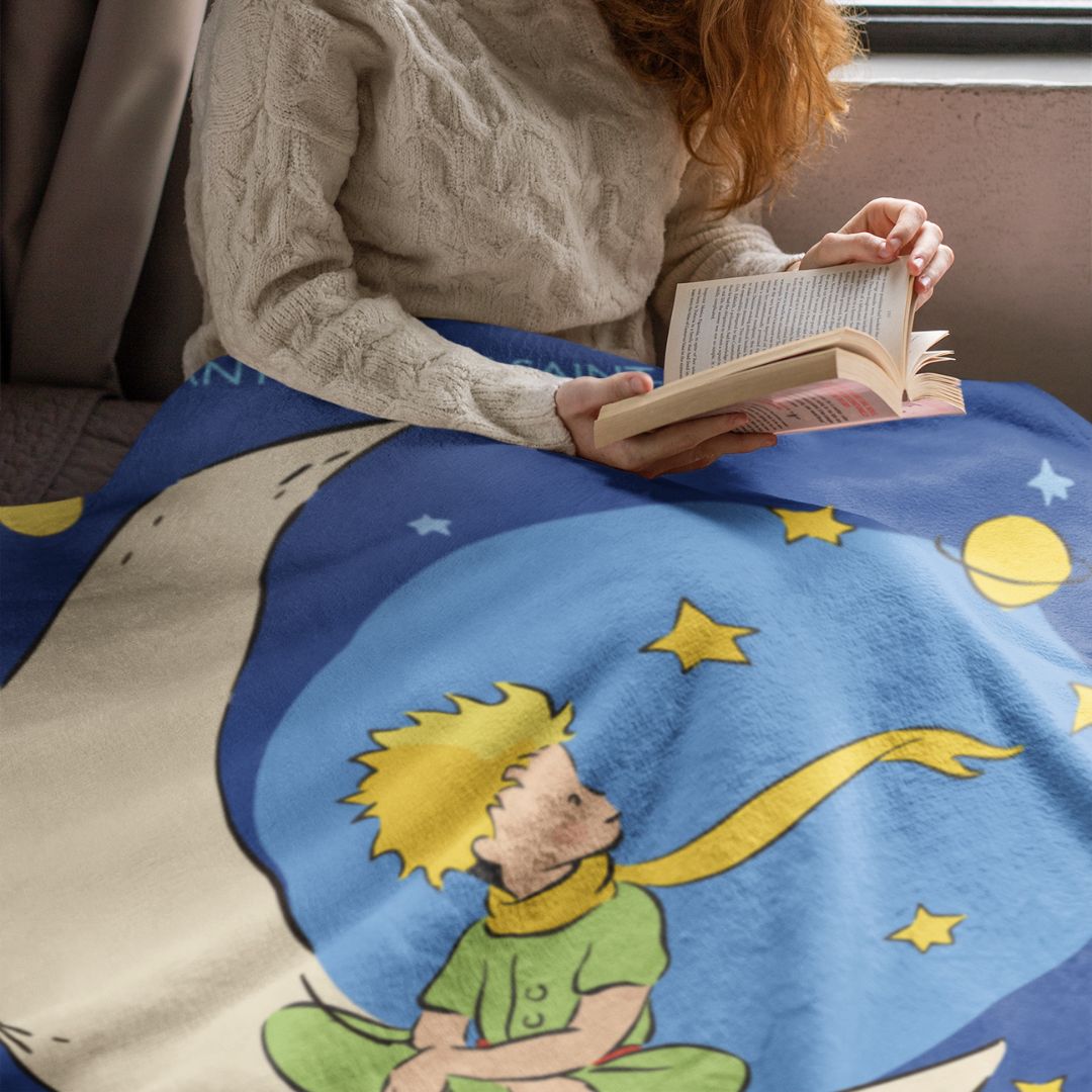 The Little Prince Sherpa Fleece Book Blanket