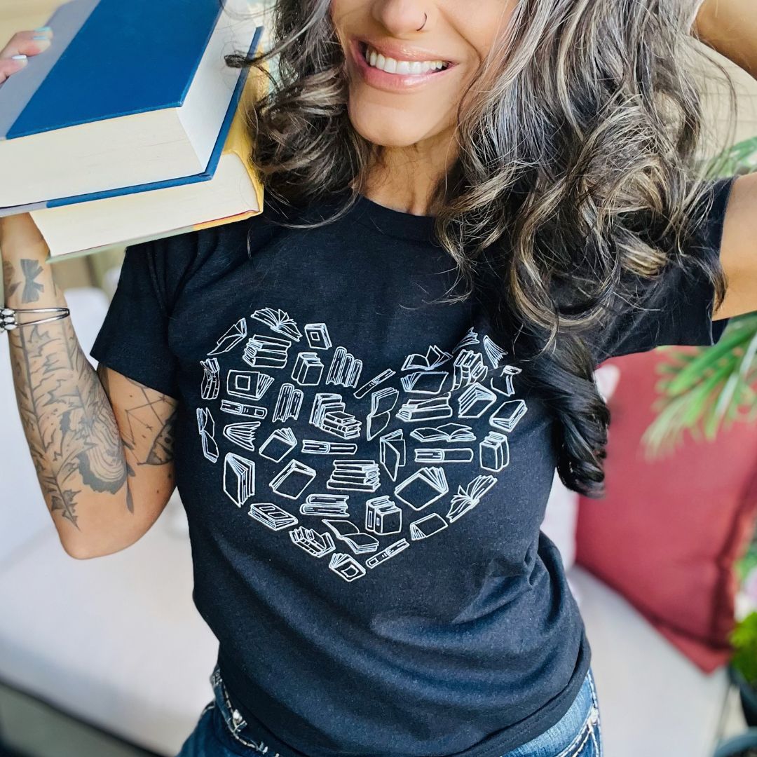 I Heart Books Unisex Tee