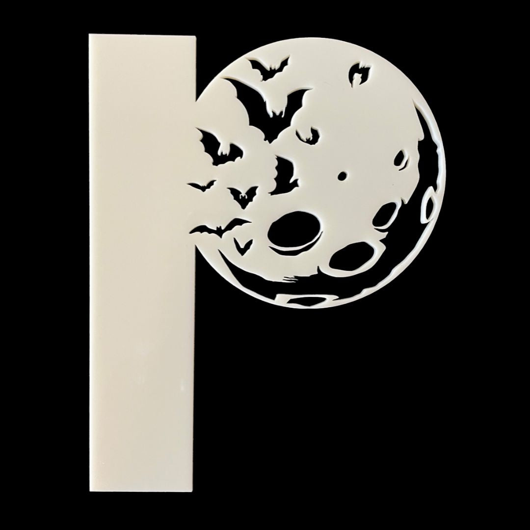 Moon & Bats Bookshelf Silhouette