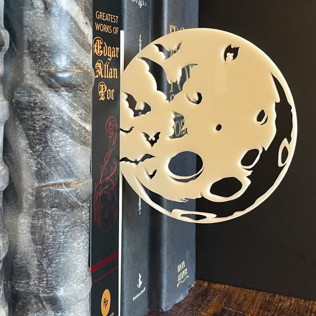 Moon & Bats Bookshelf Silhouette