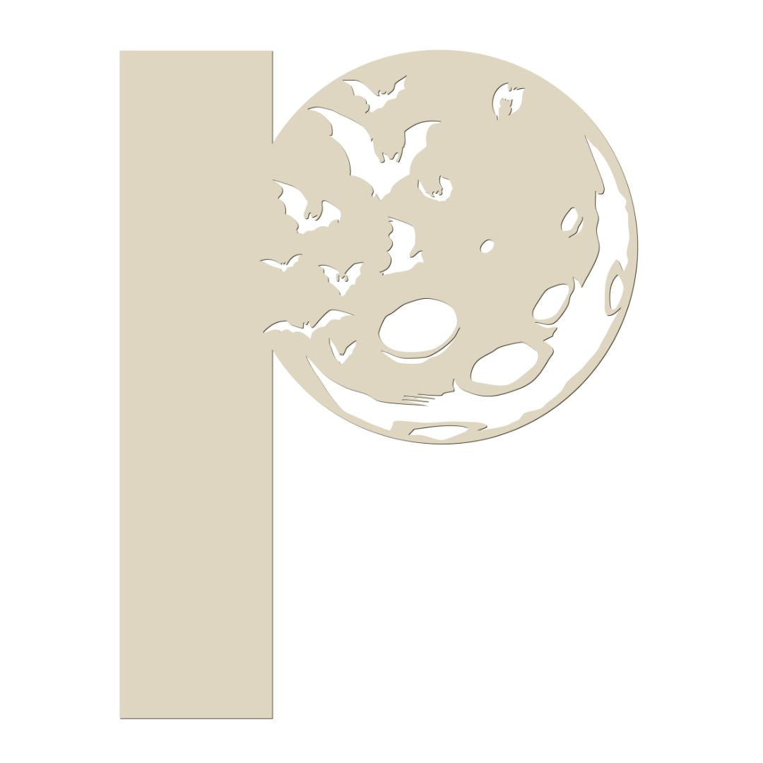 Moon & Bats Bookshelf Silhouette