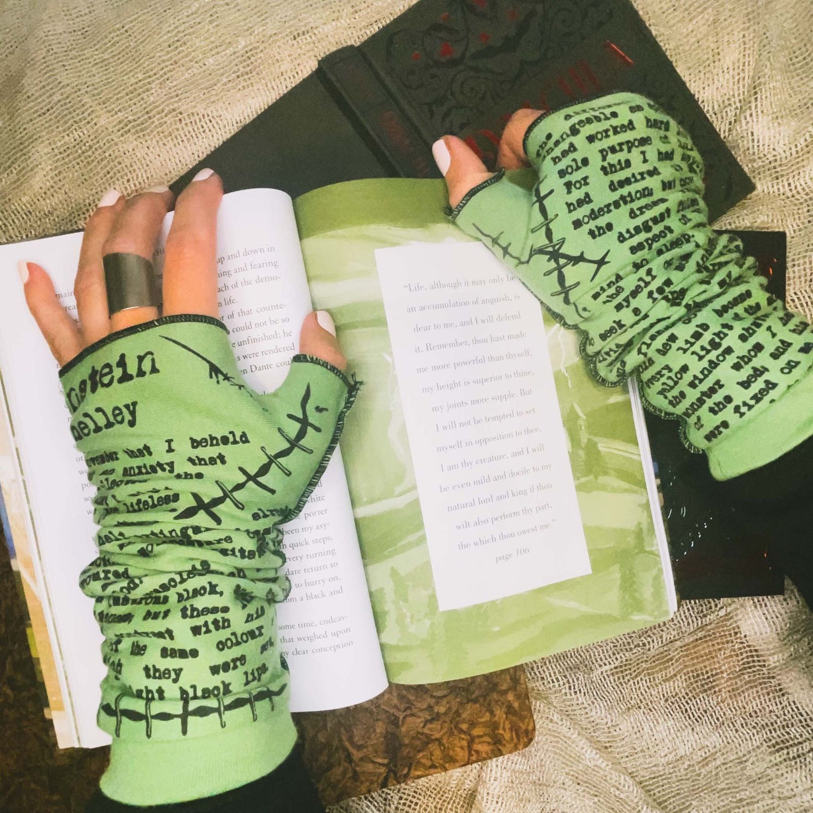 Frankenstein Writing Gloves