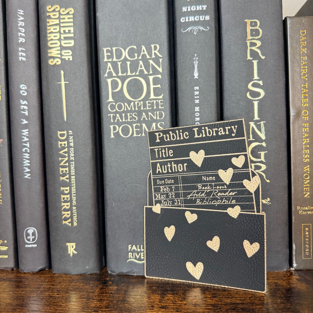 Library Card Graphic Bookmark