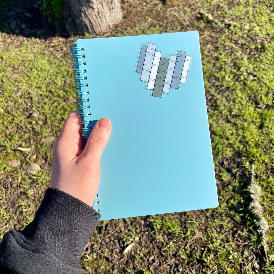 I Heart Books Clear Sticker