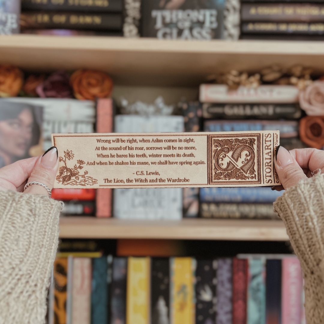 The Lion, the Witch and the Wardrobe Leather Quote Bookmark