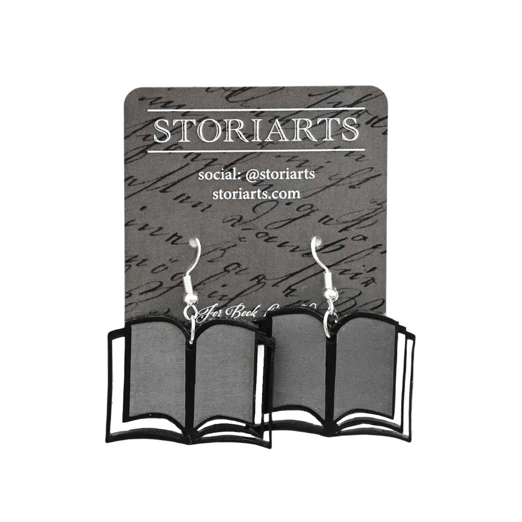 Open Book Acrylic Earrings