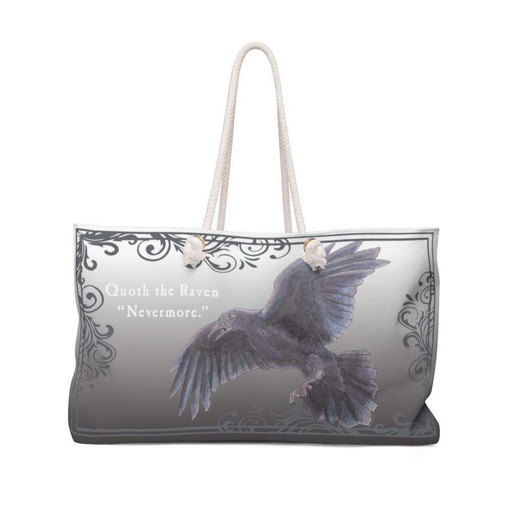 Raven Zipper Wristlet Pouch Nevermore Fabric Make up Bag 