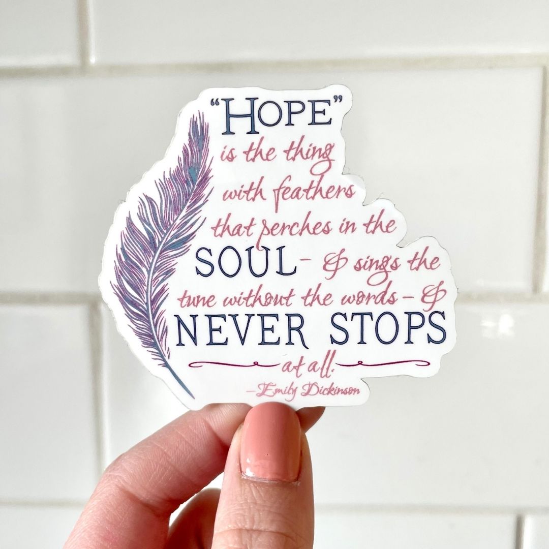 Emily Dickinson Quote Sticker