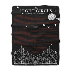 The Night Circus Sherpa Fleece Book Blanket