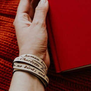 Jane Eyre Leather Quote Bracelet