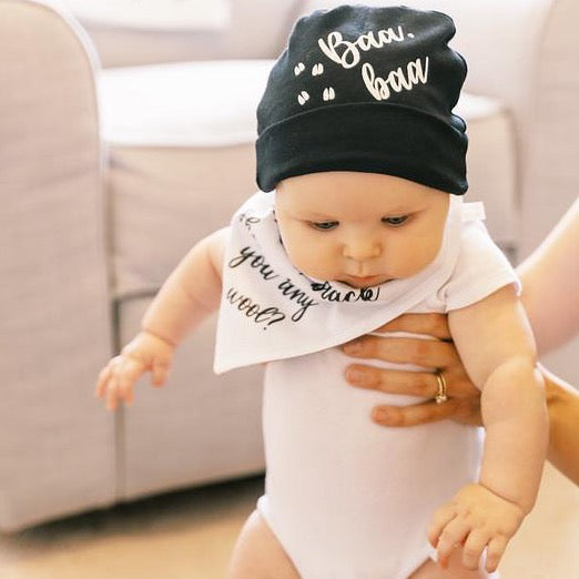 Baa Baa Black Sheep Bandana Bib