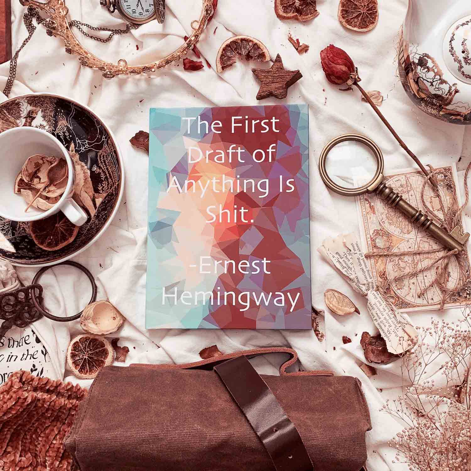 Ernest Hemingway Hardcover Notebook - Storiarts