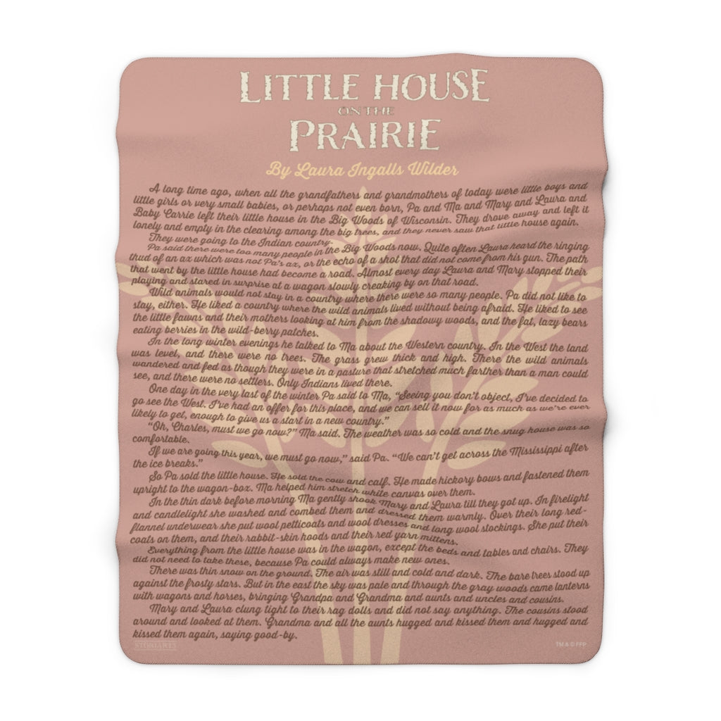 Little House on the Prairie Sherpa Fleece Book Blanket