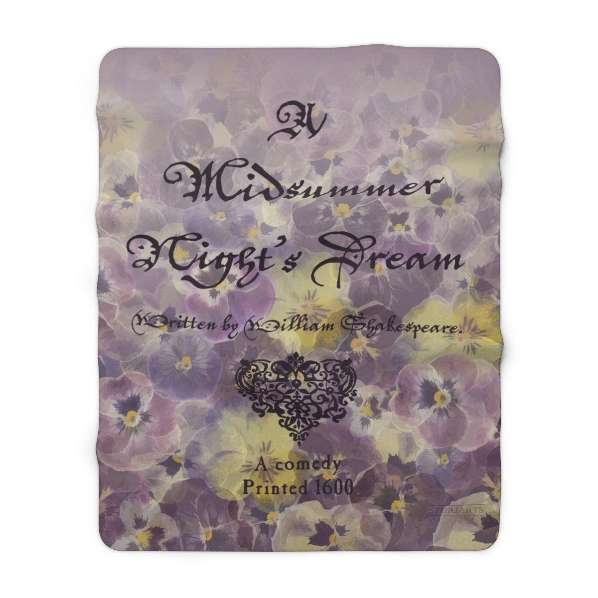 A Midsummer Night&#39;s Dream Sherpa Fleece Book Blanket