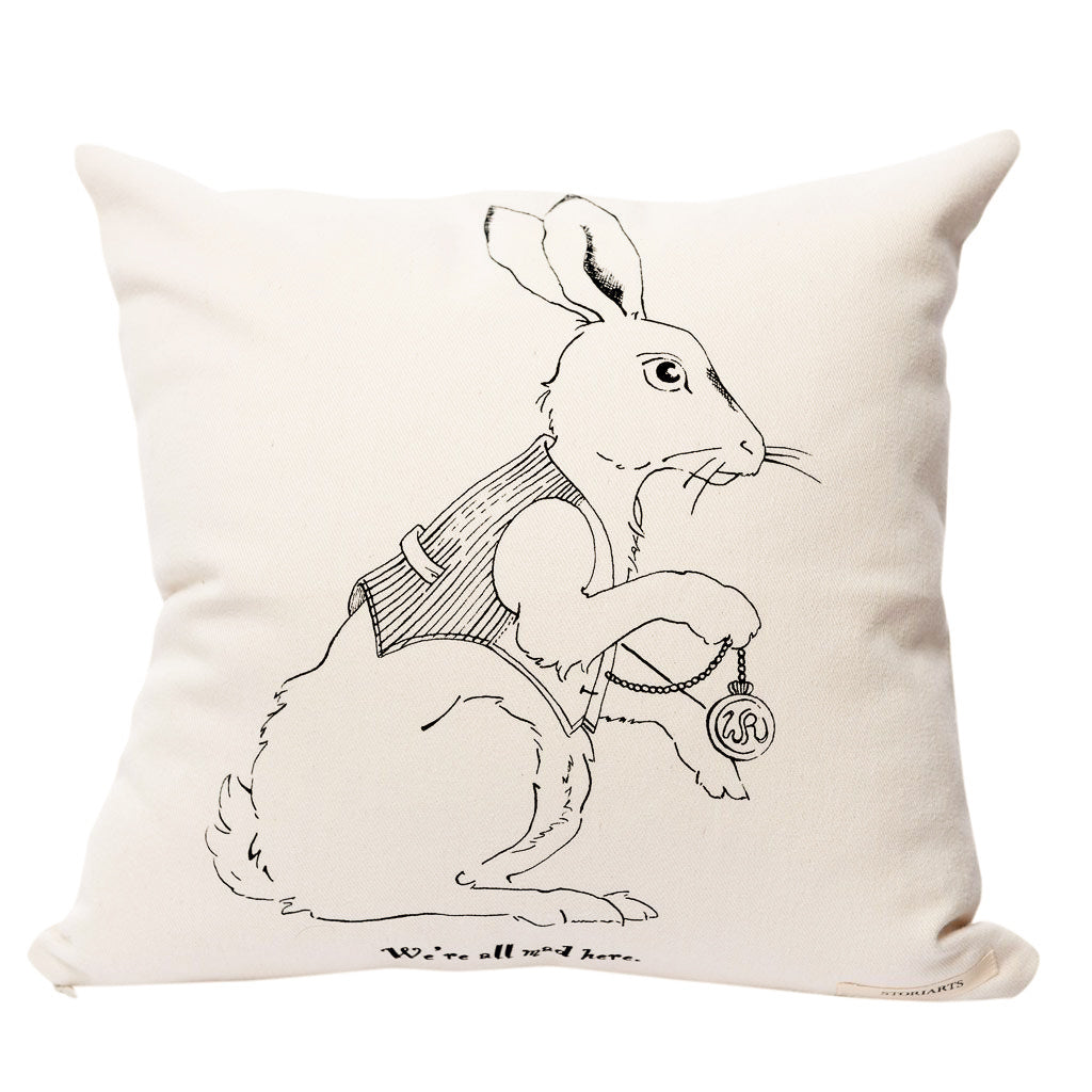 Alice in Wonderland Gifts White Rabbit Pillow White Rabbit Cushion