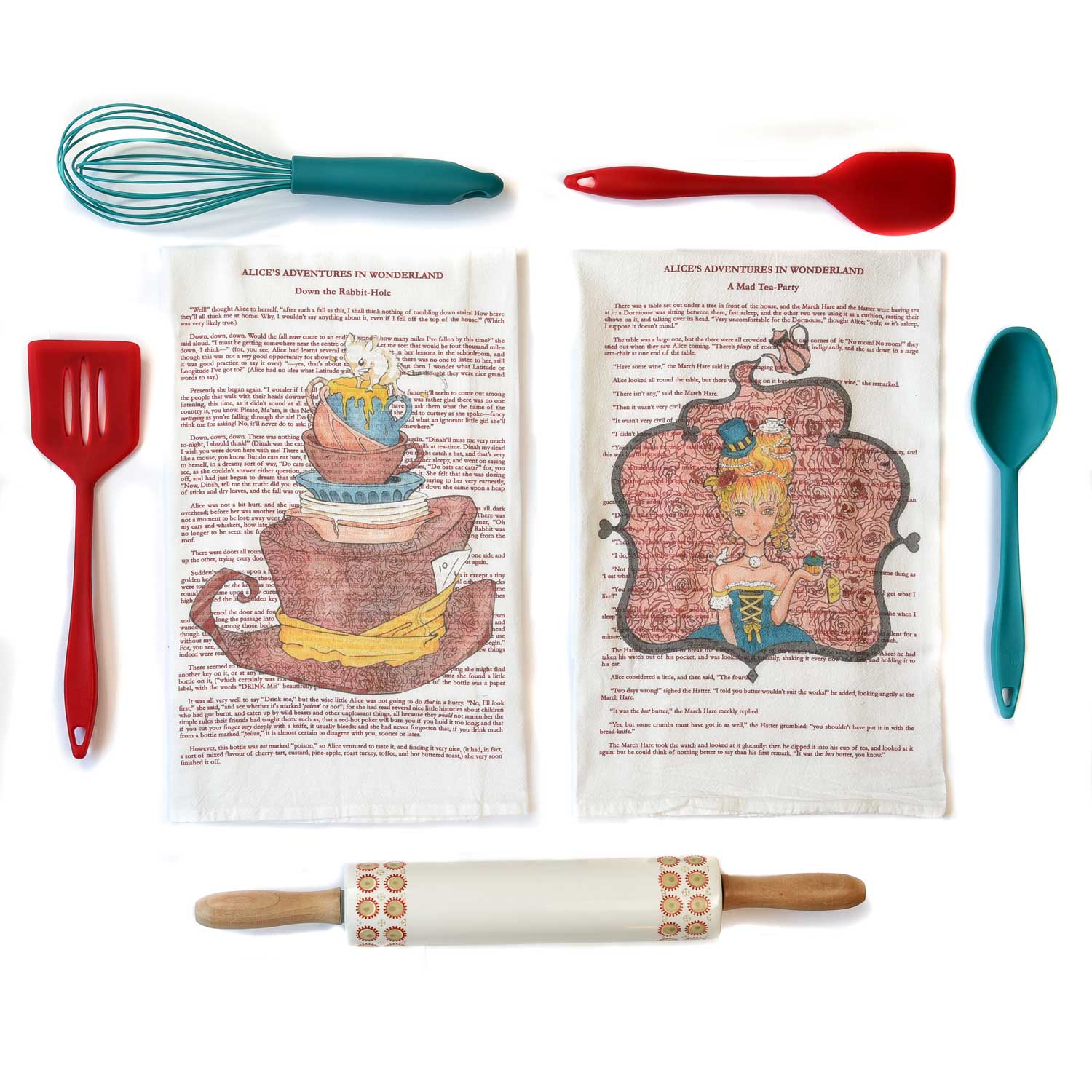 Alice in Wonderland Tea Towel