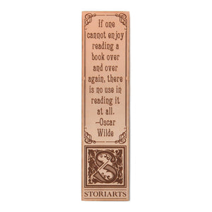 Oscar Wilde Leather Quote Bookmark