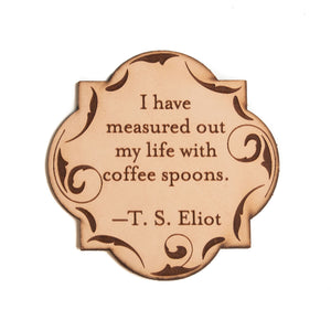 Leather Quote Coasters Set (Warm Drinks)