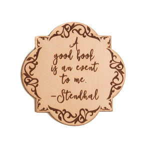 Leather Quote Coasters Set (Booklovers)