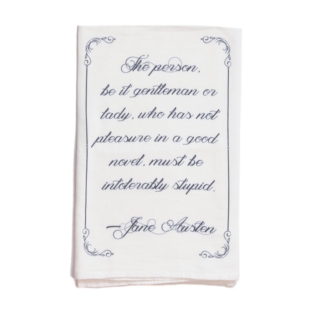 Jane Austen Quote Tea Towel (Part 1)