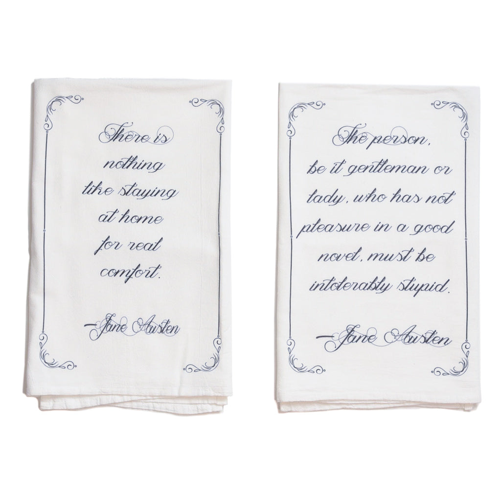 Jane Austen Quote Tea Towel (Part 1)