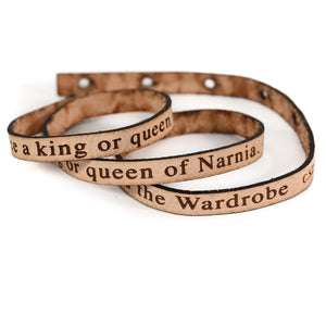 The Lion, the Witch and the Wardrobe Leather Quote Bracelet