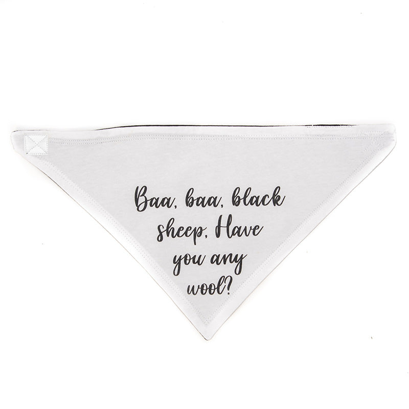 Baa Baa Black Sheep Bandana Bib