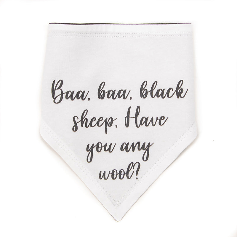 Baa Baa Black Sheep Bandana Bib