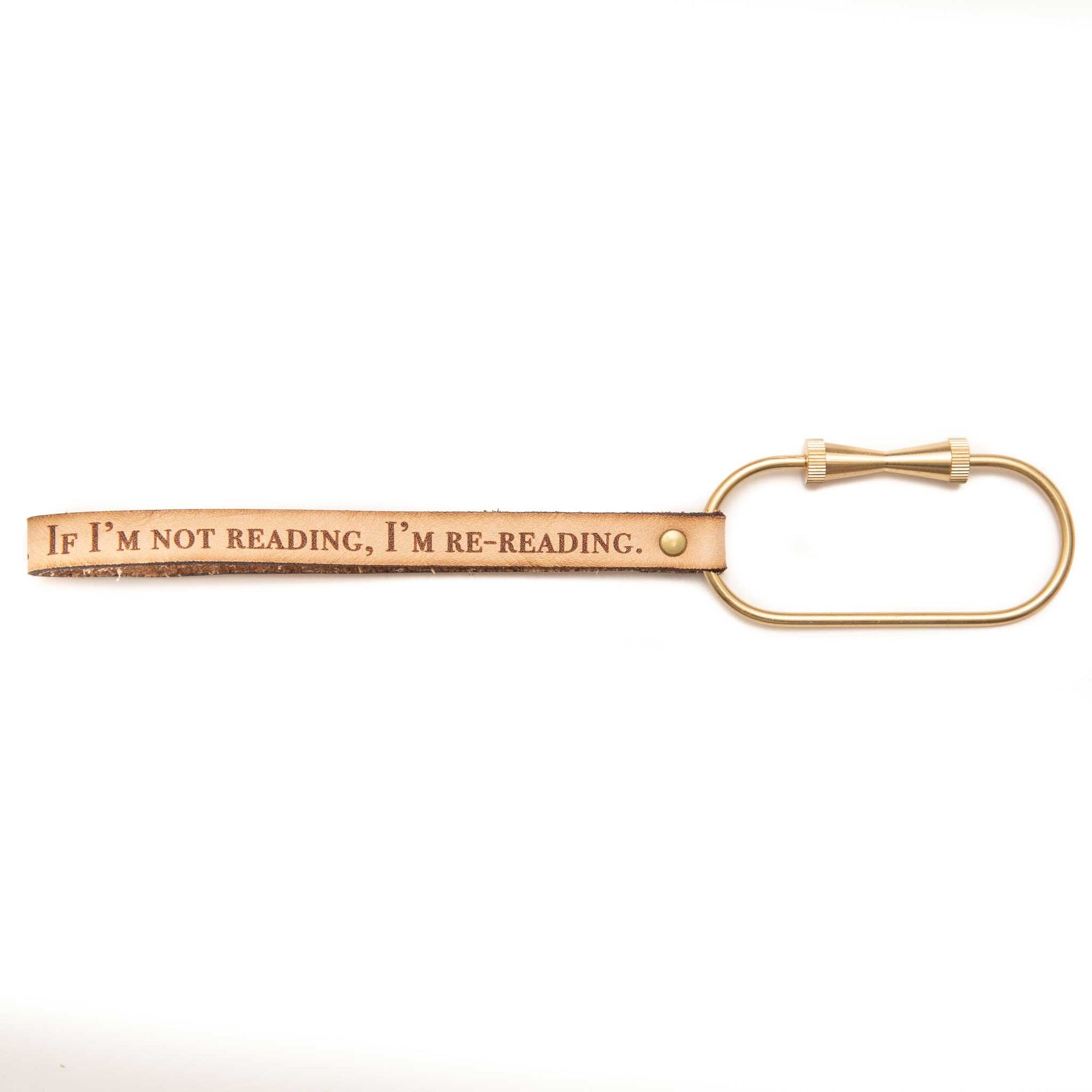 Always Reading Leather Keychain