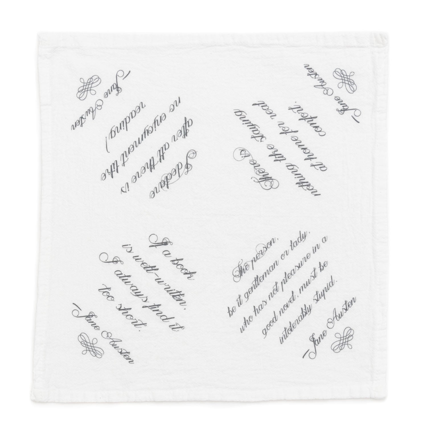 Monogrammed White Dinner Napkins - Happy Thoughts Gifts