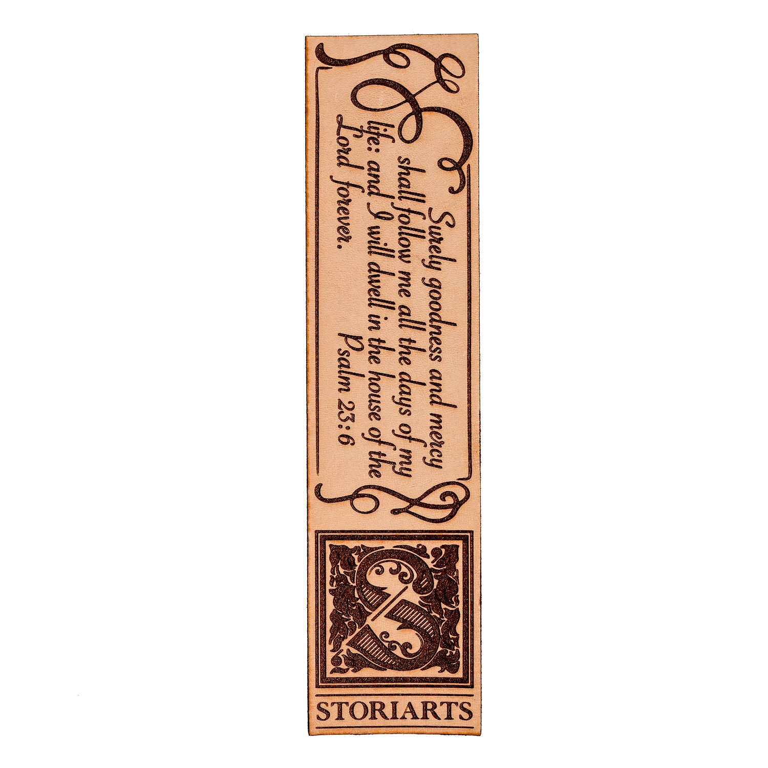 Psalm 23 Leather Quote Bookmark [Newsletter Exclusive]
