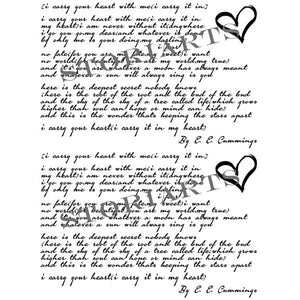 I Carry Your Heart Writing Gloves