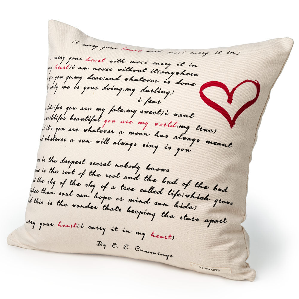 Cream heart orders cushion