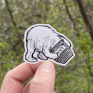 Pooh Bear Mini Sticker