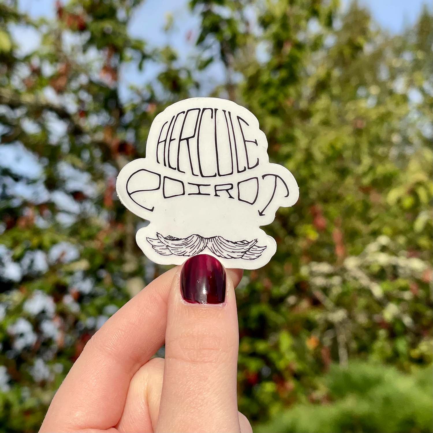 Hercule Poirot Clear Mini Sticker