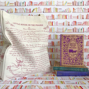 Little House on the Prairie Book Tote | Cream & Burgundy Tote Bag ...