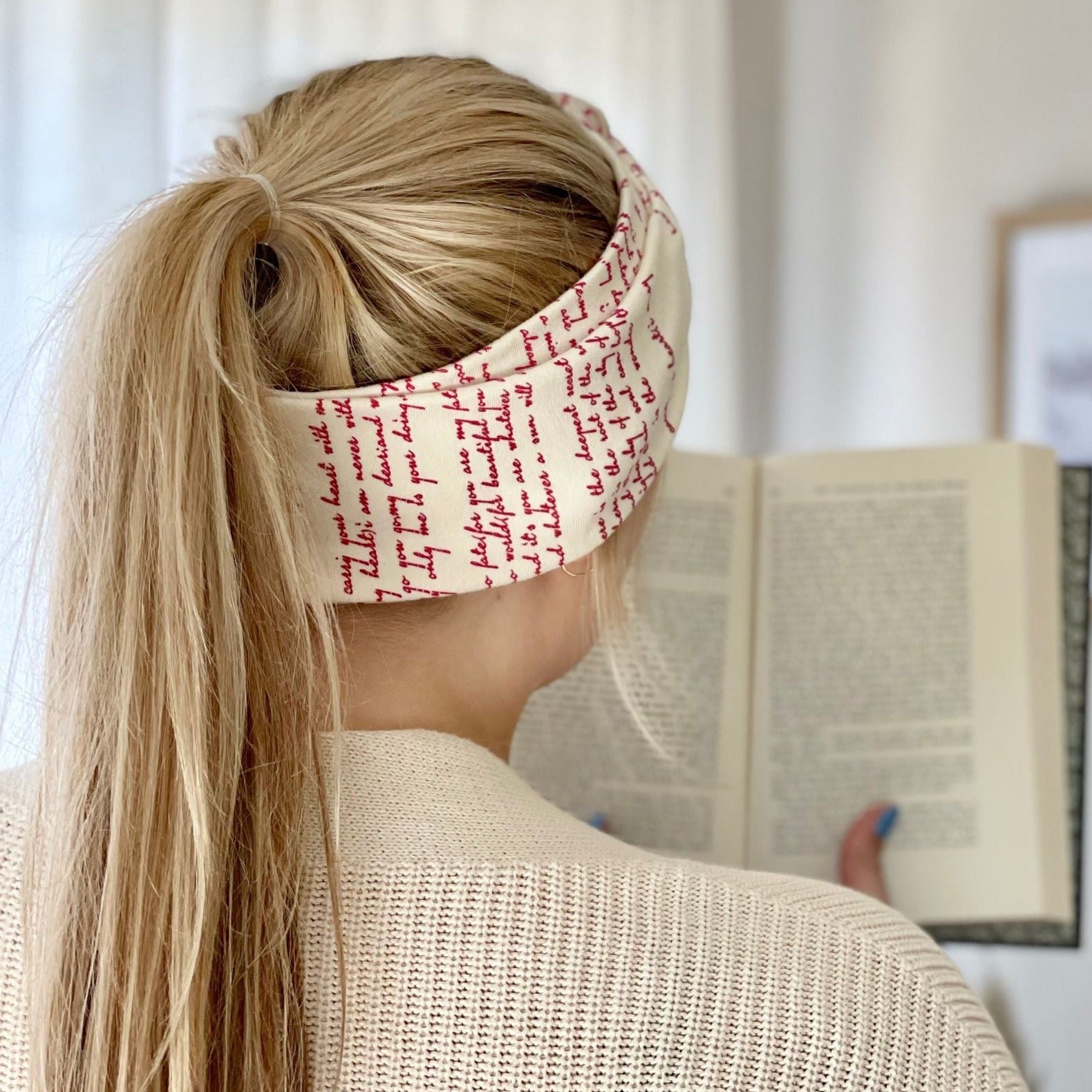 Book Headband, Screen Printed Headbands, Storiarts